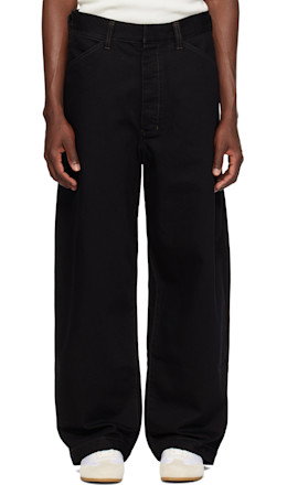 Black Oversized Workwear Jeans