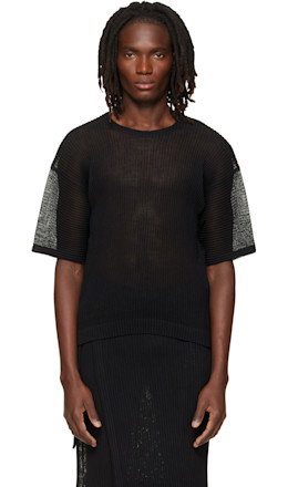 Black Rustic Mesh T-shirt