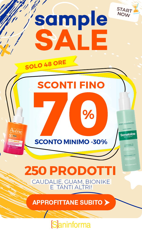 Sconti fino 70% sulla selezione Sample Sale