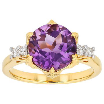 Canela Amethyst 18k Yellow Gold Over Sterling Silver Ring 3.05ctw