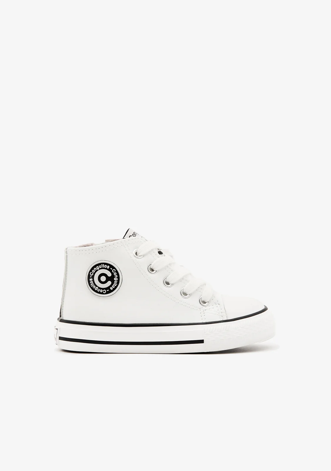 Image of White Basic High Sneakers