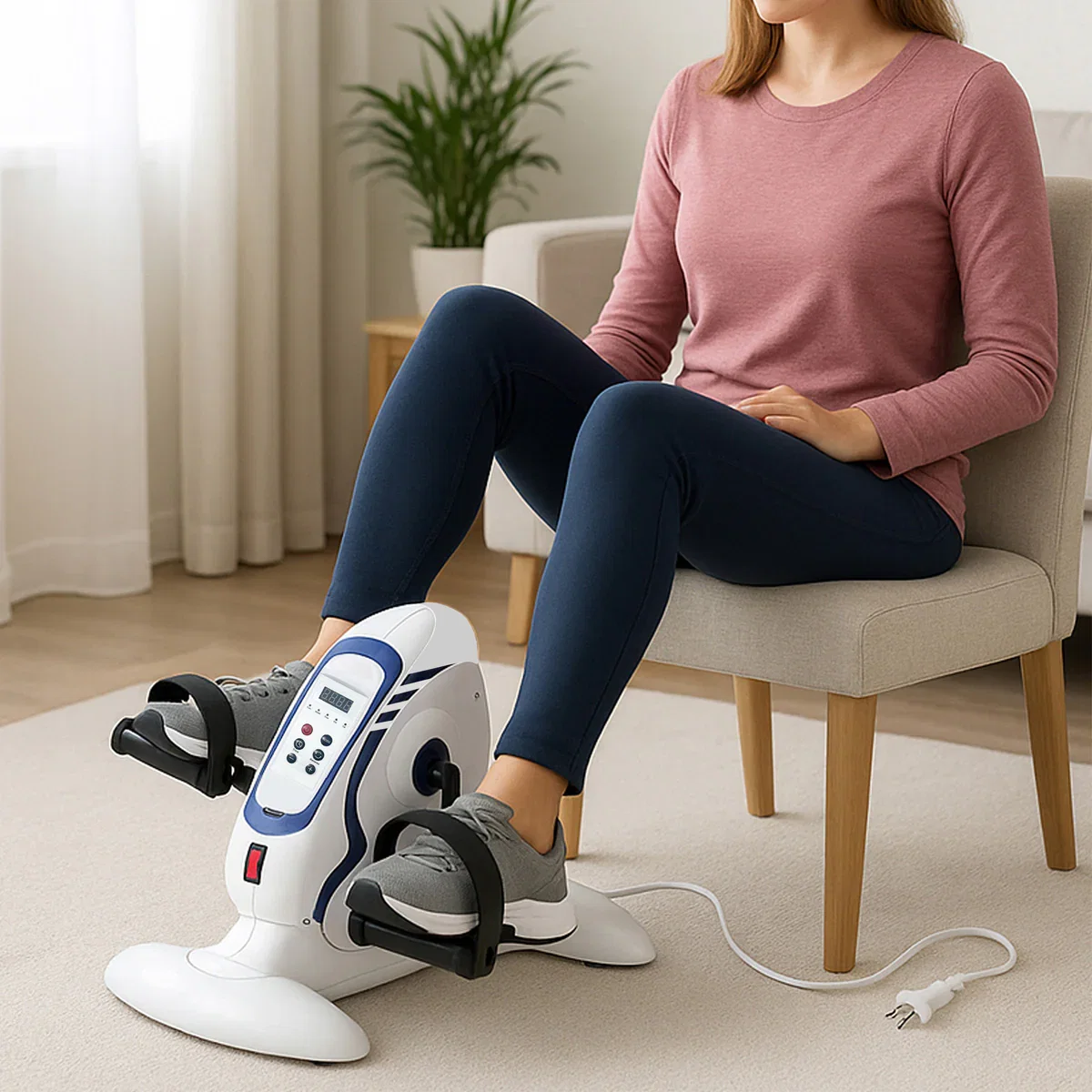 Image of Compact Motorized Smart Exercise Bike