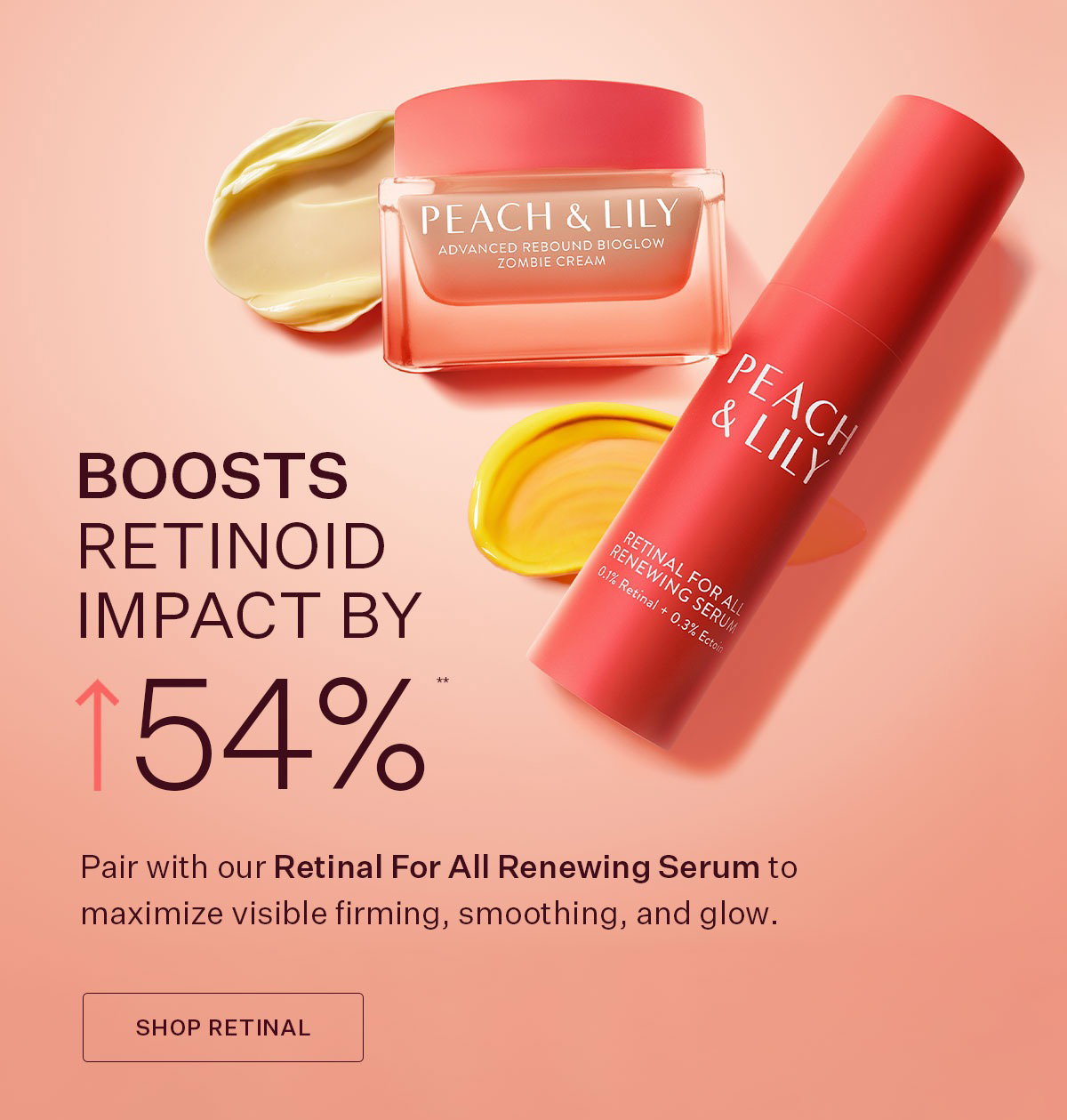 Pair with Retinal For All Renewing Serum to maximize visible firming, smoothing, and glow.