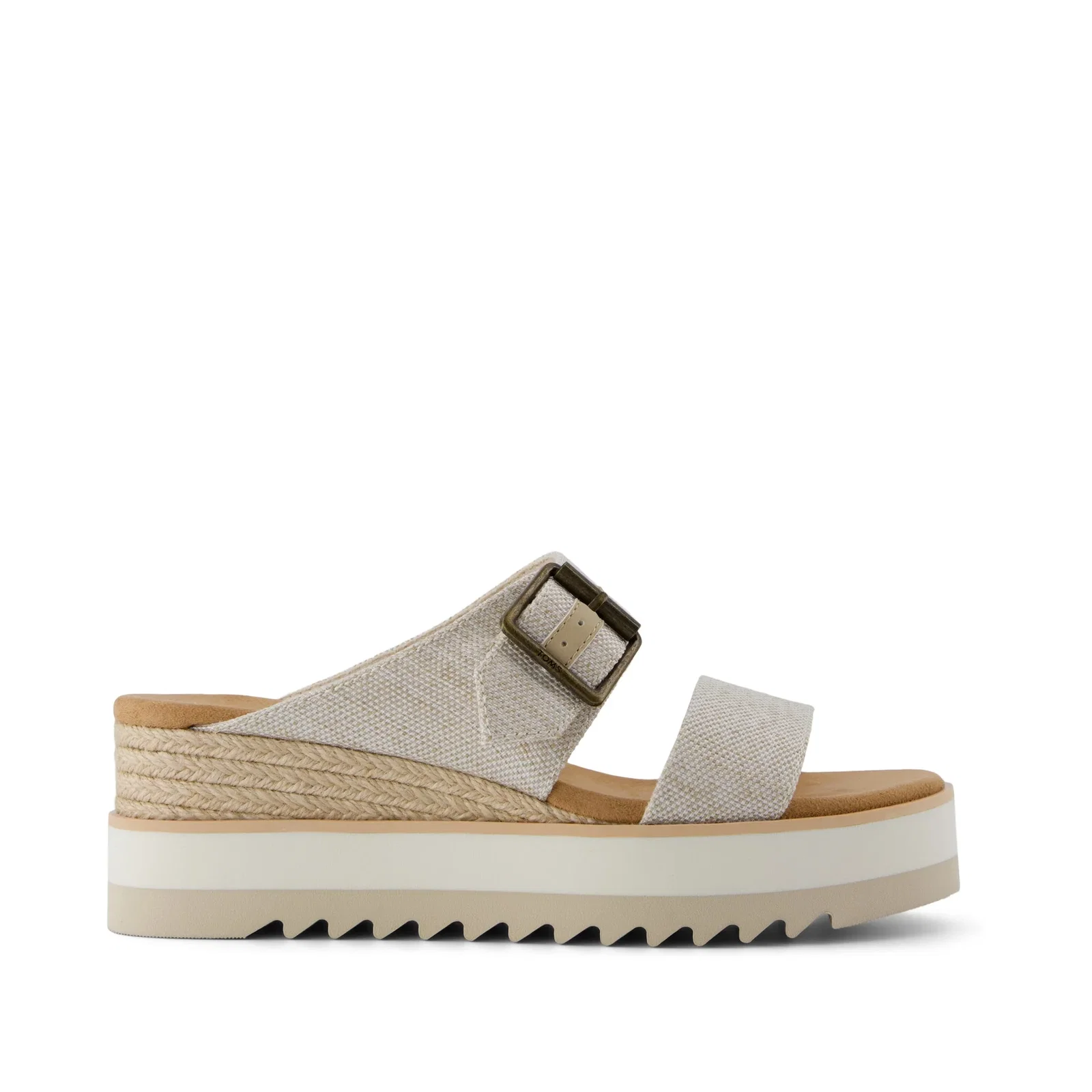 Image of Diana Mule Buckle Wedge Sandal Natural Yarn Dye