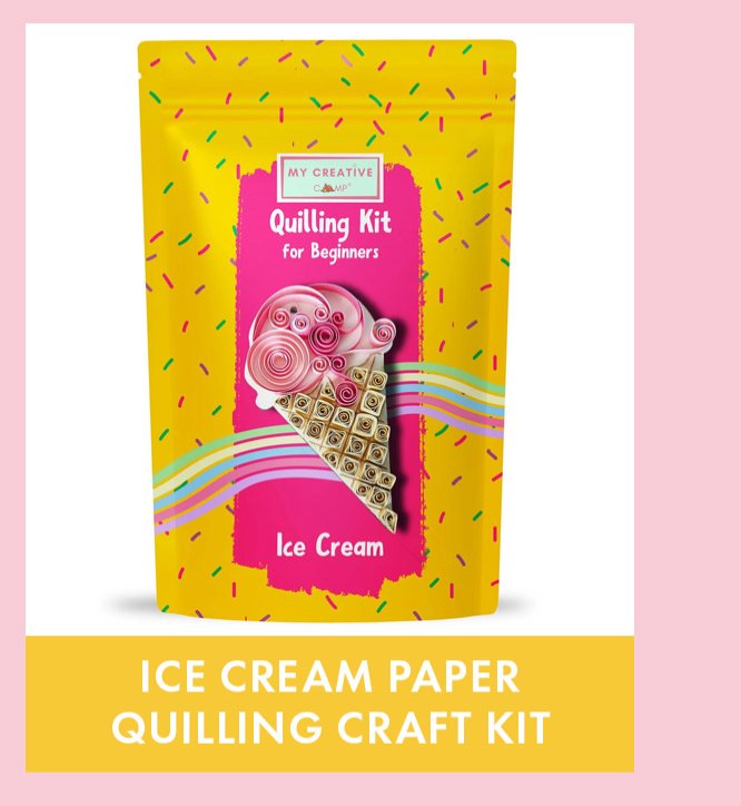 Ice Cream Paper Quilling Craft Kit