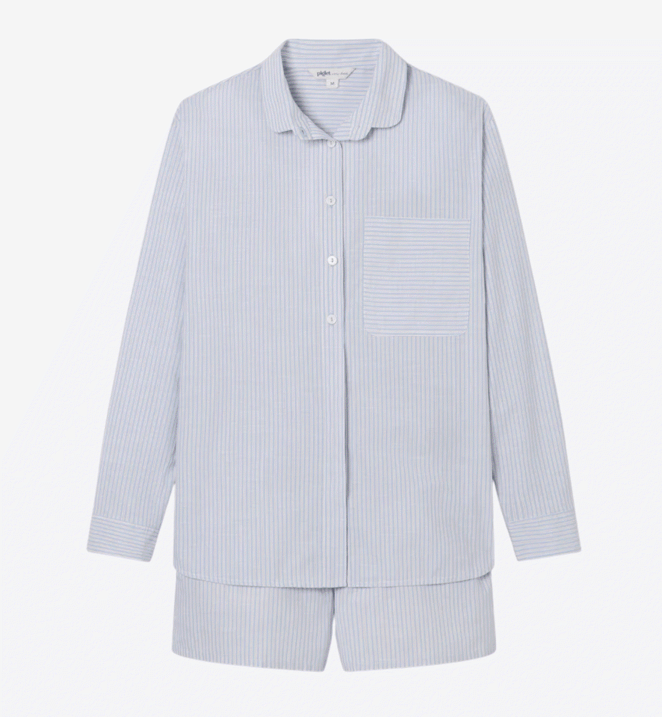 Sky Blue Boyfriend Stripe Shorts Set