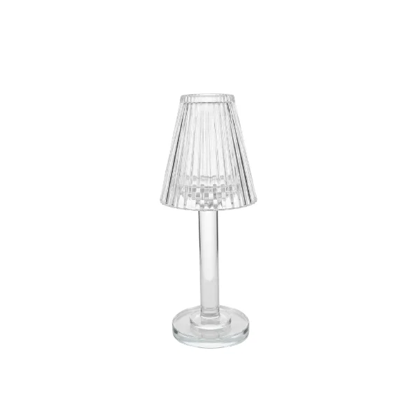 Image of 6 x Clear Crystal Glass Candle Lamps Small