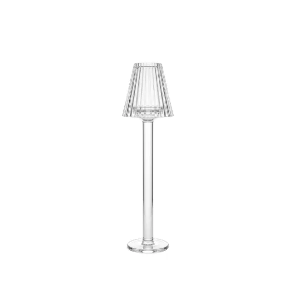 Image of 6 x Clear Crystal Glass Candle Lamps Large
