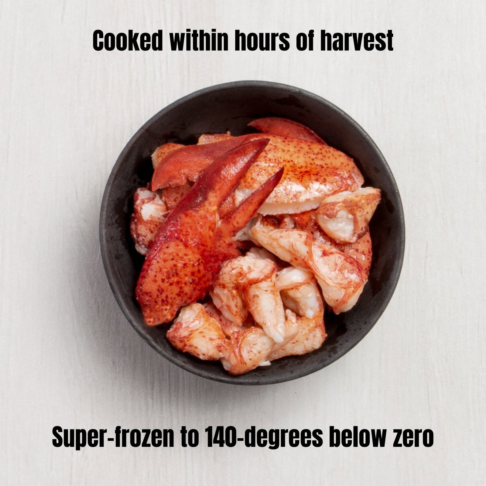 Expertly cooked lobster meat