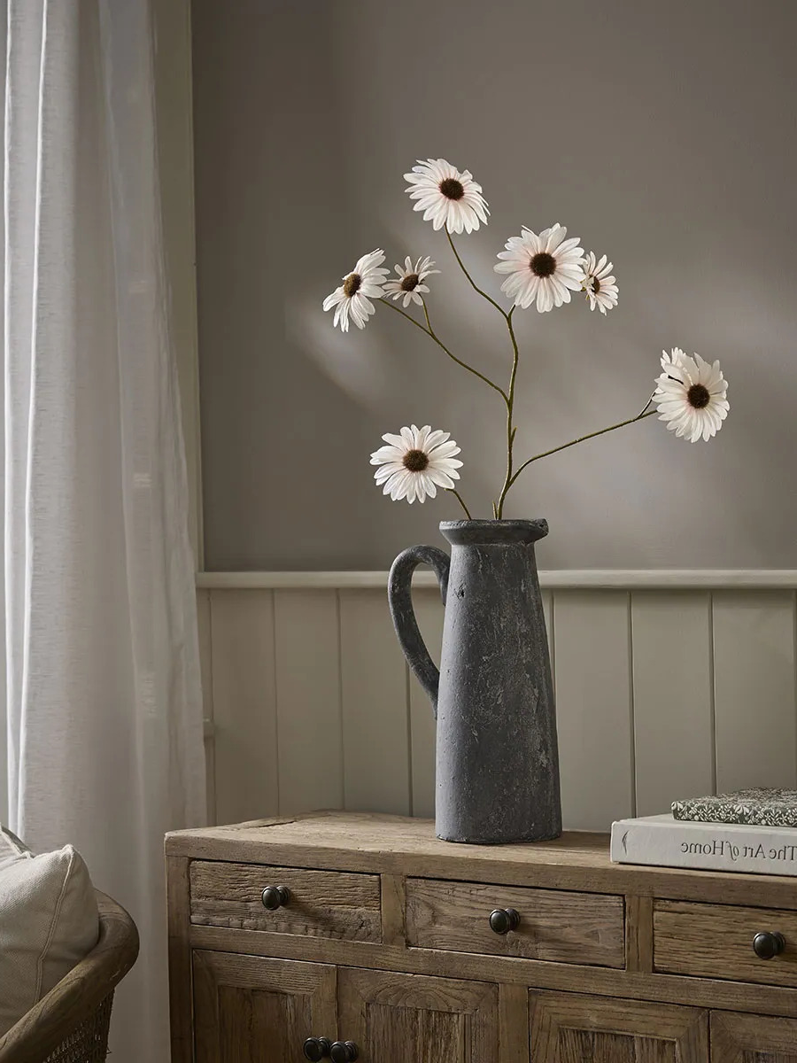 Faux Daisy Spray - Peach