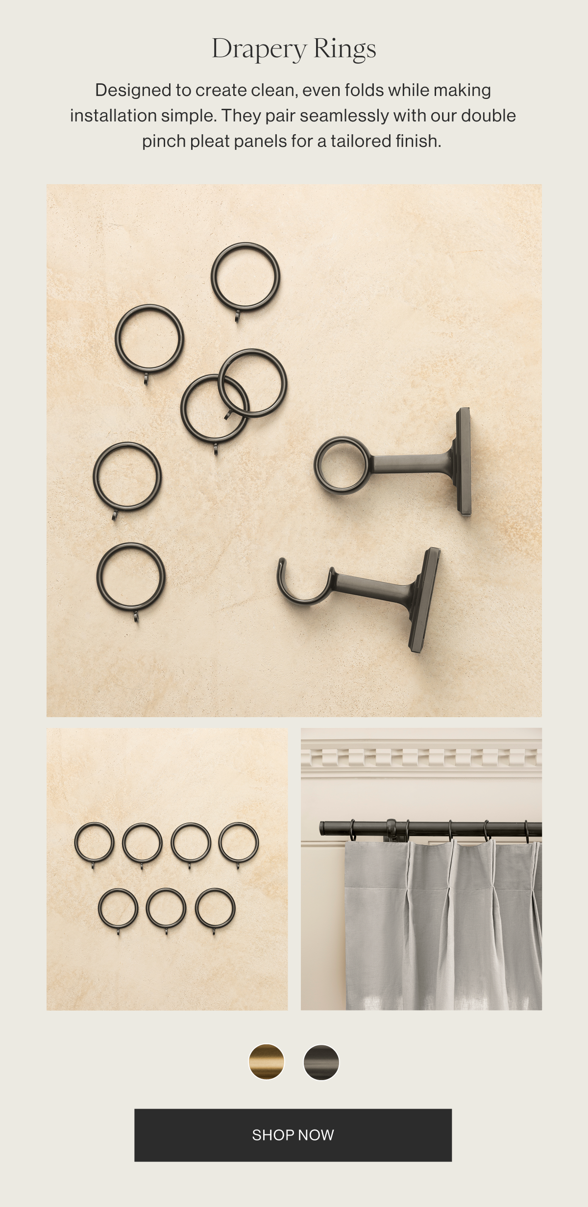 Drapery Rings | Shop Now