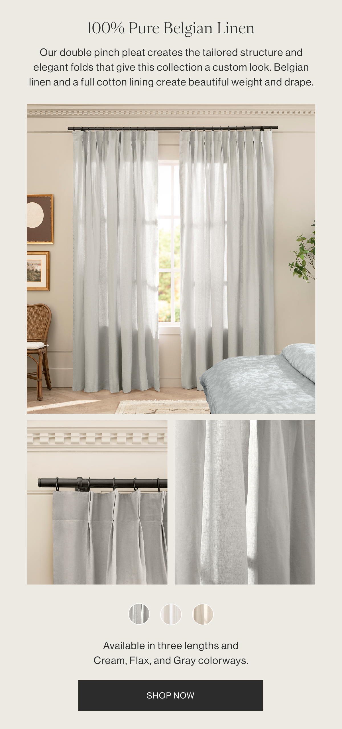 100% Pure Belgian Linen | SHOP NOW