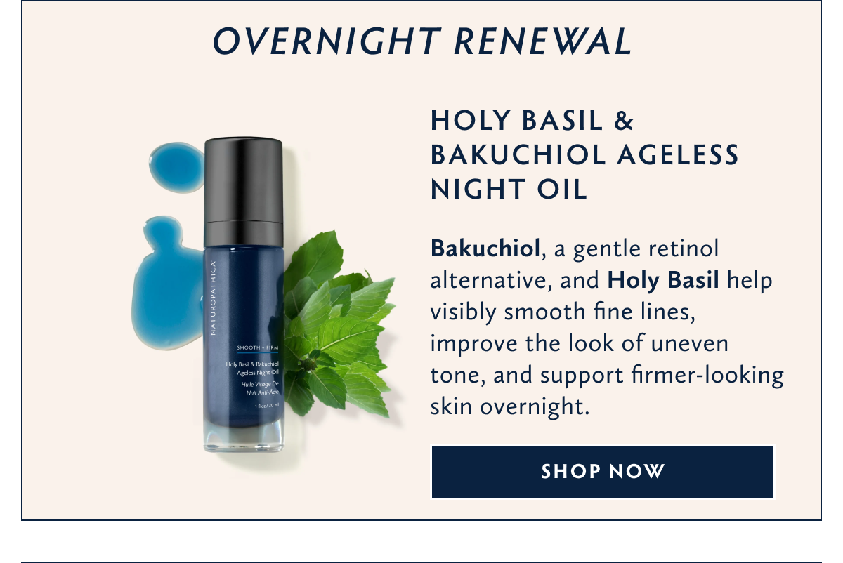 Shop Holy Basil & Bakuchiol Ageless Night Oil