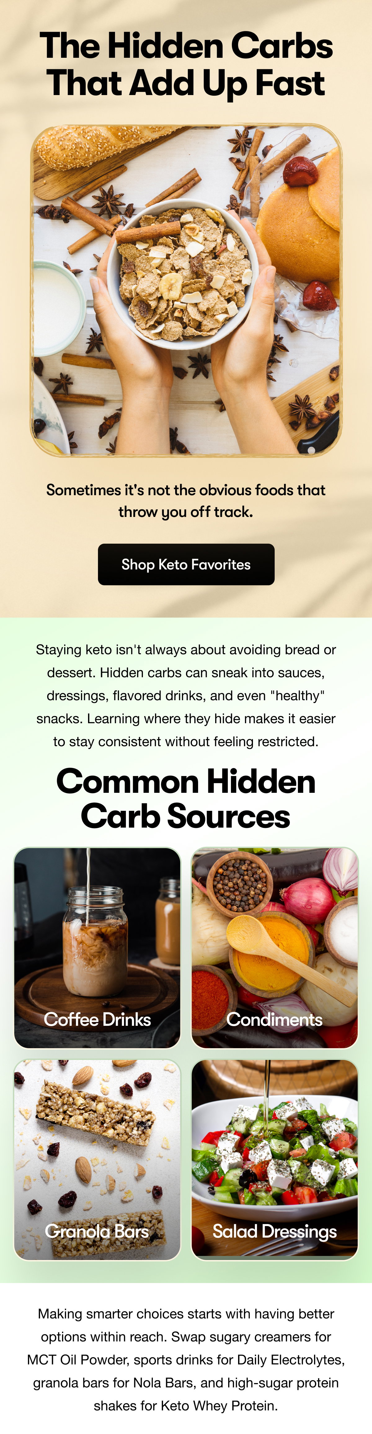 The hidden carbs that add up fast.