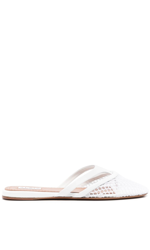 Fishnet thong sandals