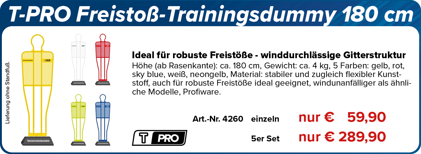 T-PRO Freistoß-Trainingsdummy 180 cm
