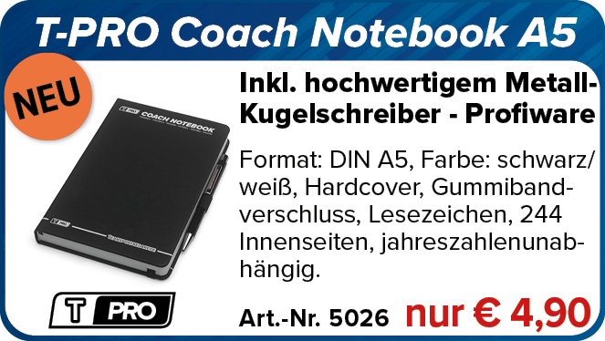NEU! T-PRO Coach Notebook A5