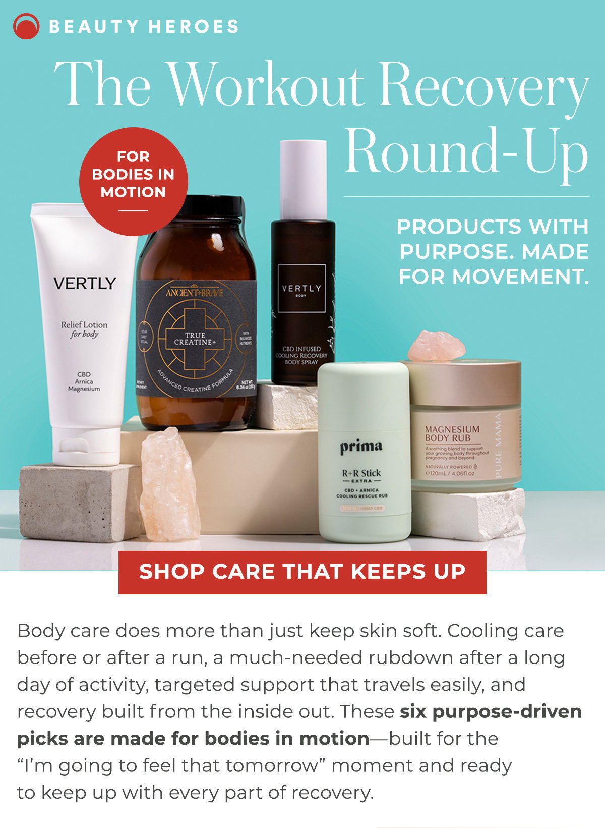 The Workout Recovery Round-Up | These six purpose-driven picks are made for bodies in motion—built for the “I’m going to feel that tomorrow” moment and ready to keep up with every part of recovery.
