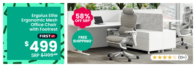 Ergolux Elite Ergonomic Mesh Office Chair with Footrest