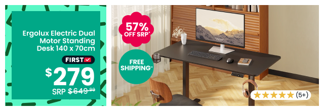 Ergolux Electric Dual Motor Standing Desk 140 x 70cm