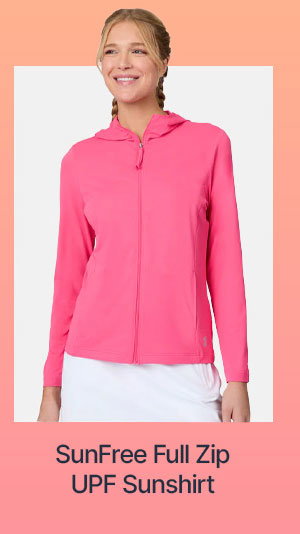 women's sunfree full zip upf sunshirt
