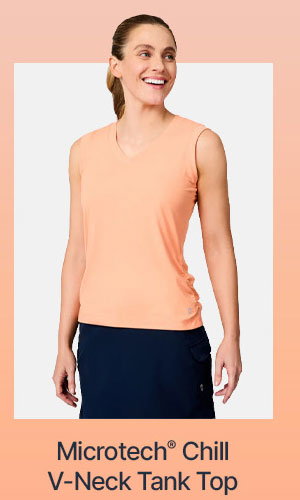 women's microtech chill v-neck tank top