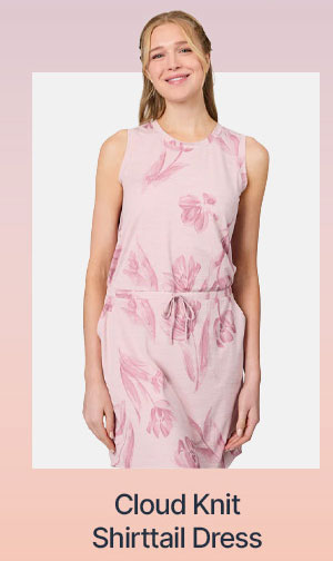 women's cloud knit shirttail dress