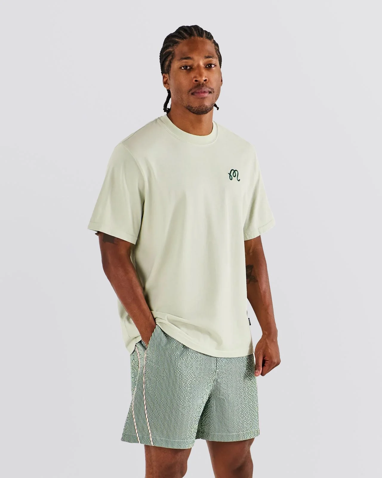 Image of Bermuda Palms Tee Green Tint