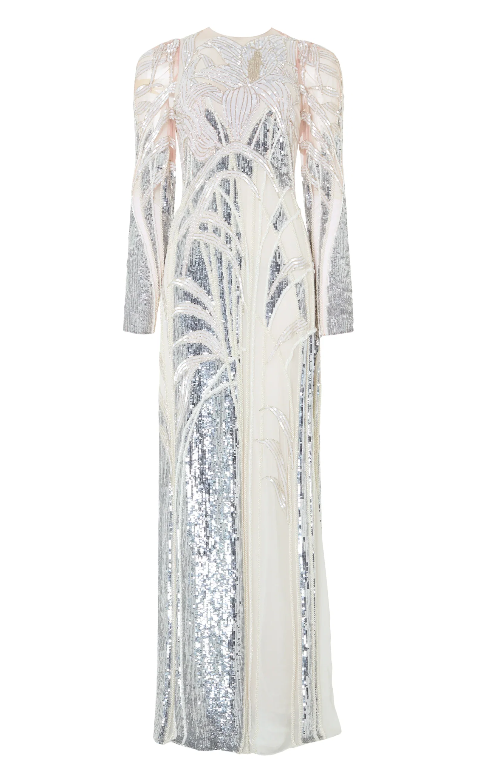 Image of Mariana Sleeved Gown - Platinum