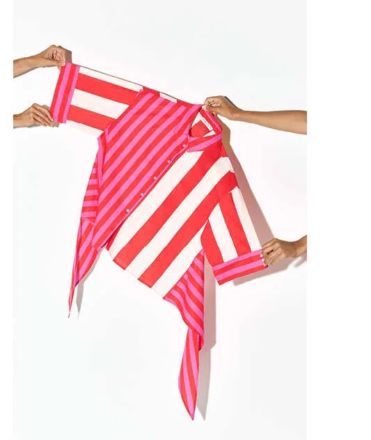 Shirt with contrast stripes 100% cotton