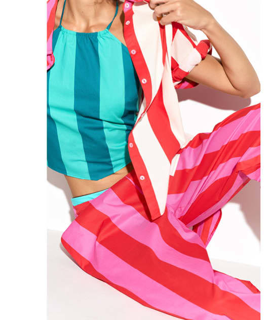 Trousers with stripes 100% cotton