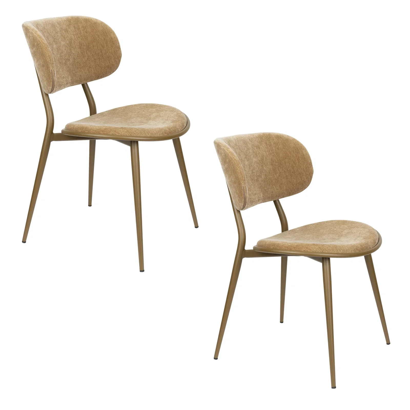 Image of Zuiver Lieve Eetkamerstoelen Mosterdgeel - Set van 2
