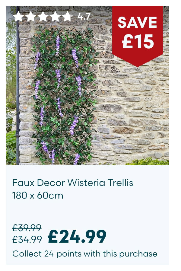 Faux Decor Wisteria Trellis 180 x 60cm