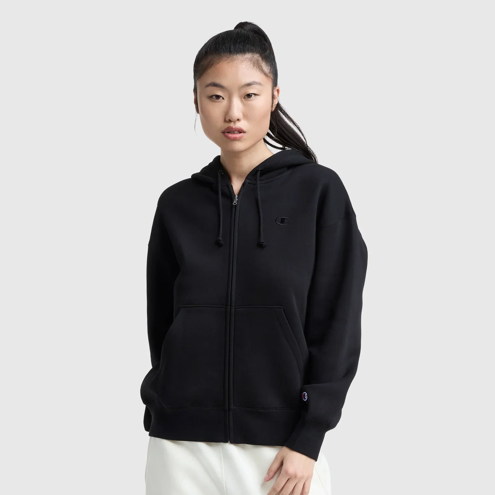 Image of Powerblend Fleece Zip-Up Hoodie, C Logo