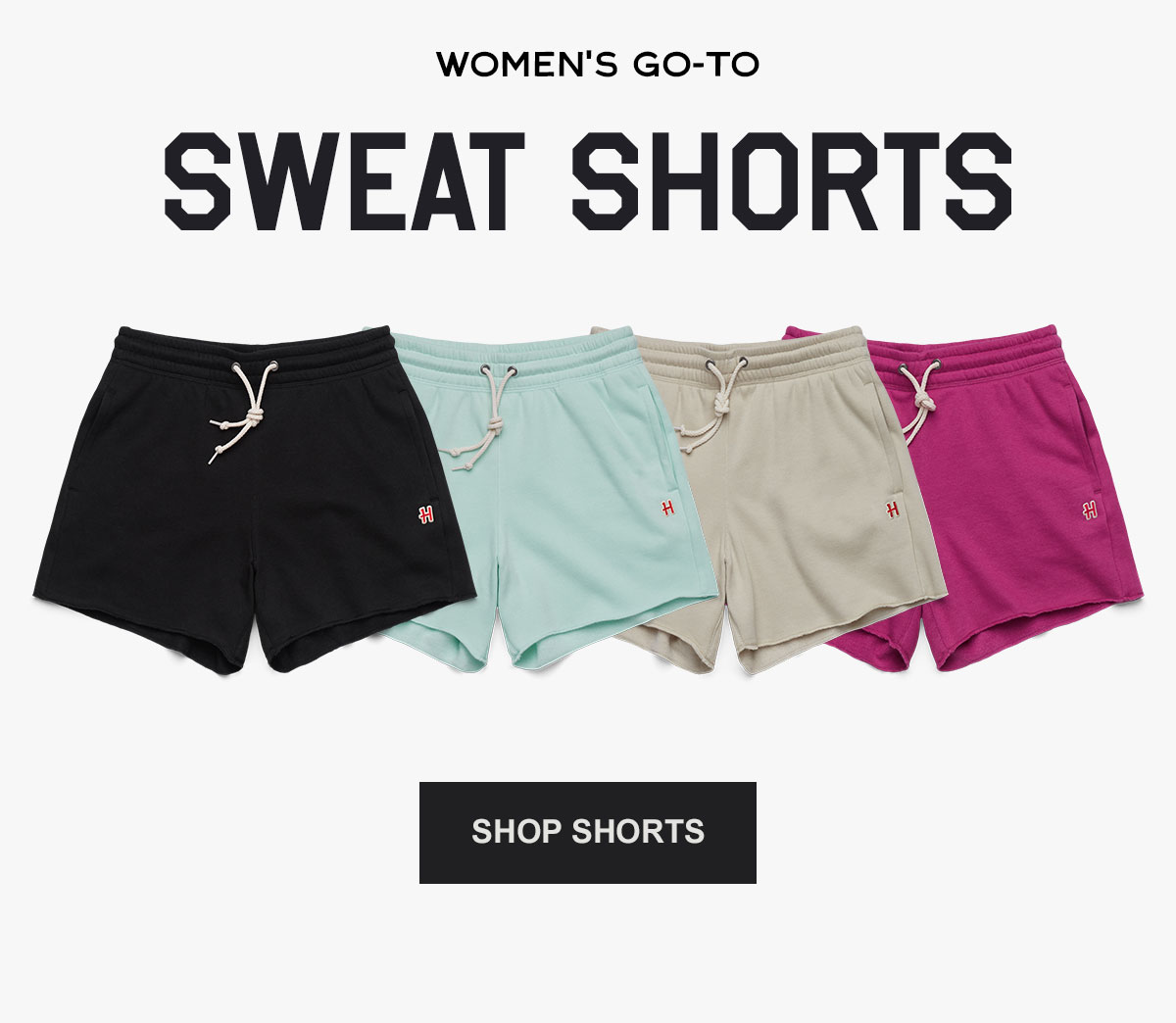 Shop womens sweat shorts