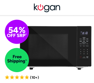 Kogan 32L Inverter Flatbed Microwave with Mirror Finish Product Image