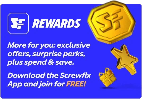 Screwfix Rewards is free to join - download the Screwfix app