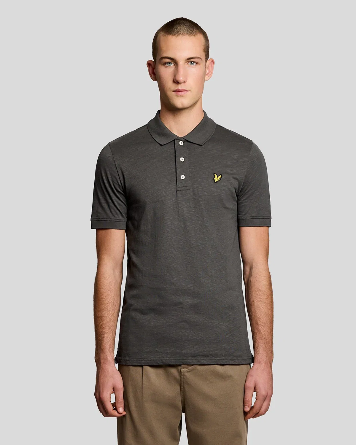 Image of Fine Cotton Slub Polo Shirt