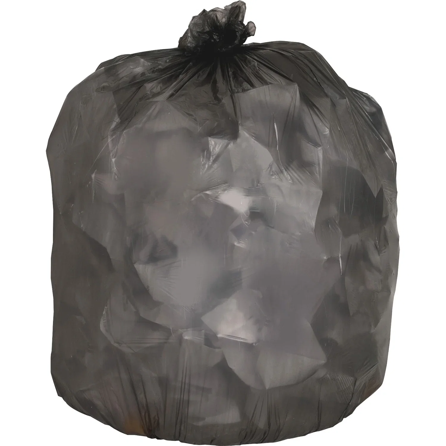 Image of Genuine Joe Black Flat-Bottom Trash Bags, 45 Gallon, 0.45 Mil, 40