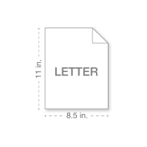 Letter sized paper