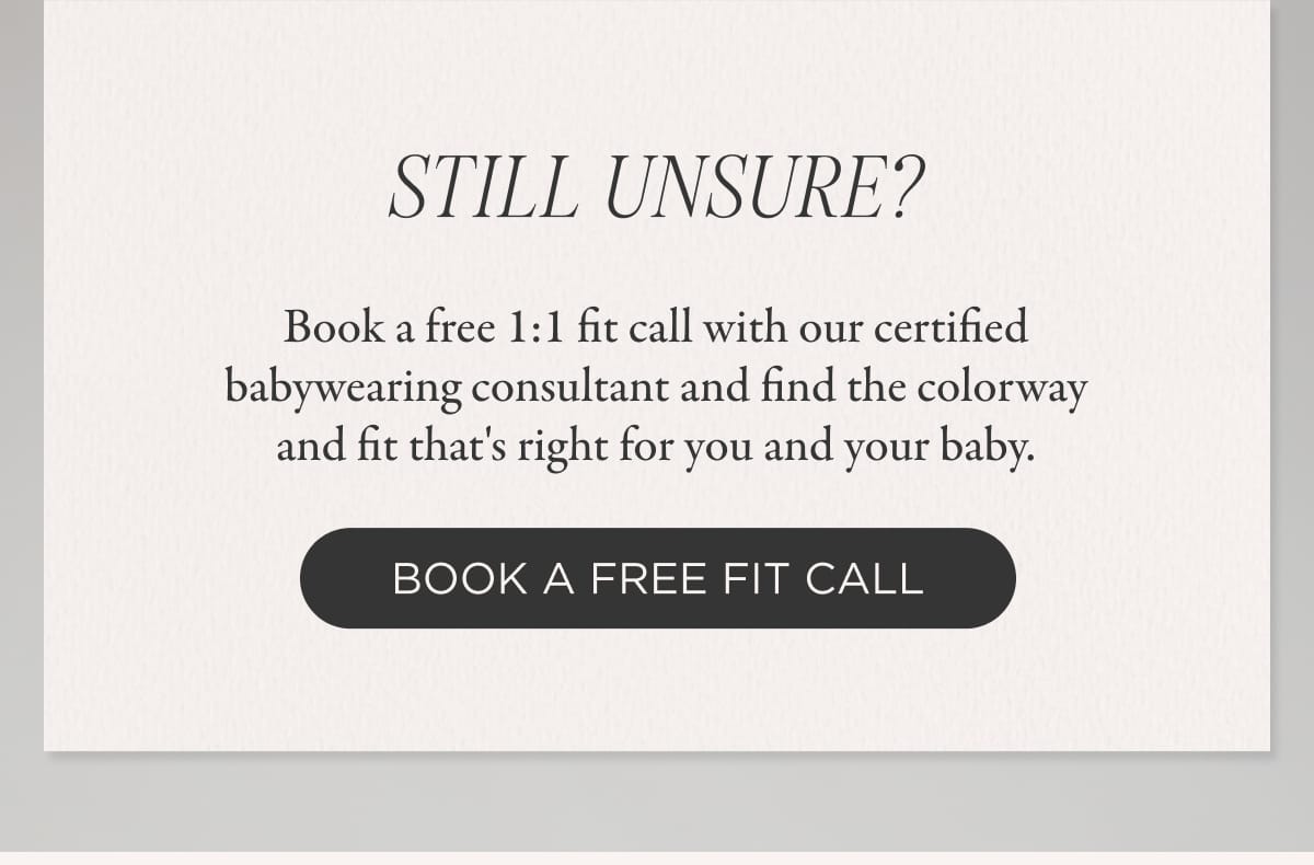 BOOK A FREE FIT CALL