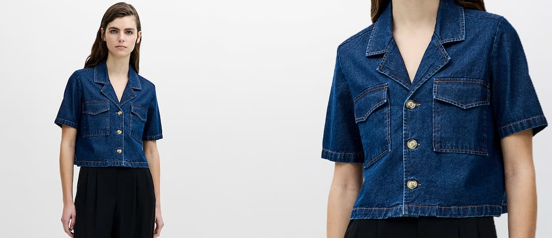 Archie Blue Denim Short Sleeve Shirt