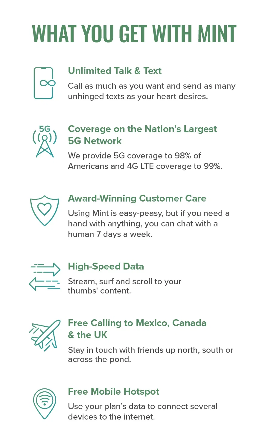 What you get with Mint