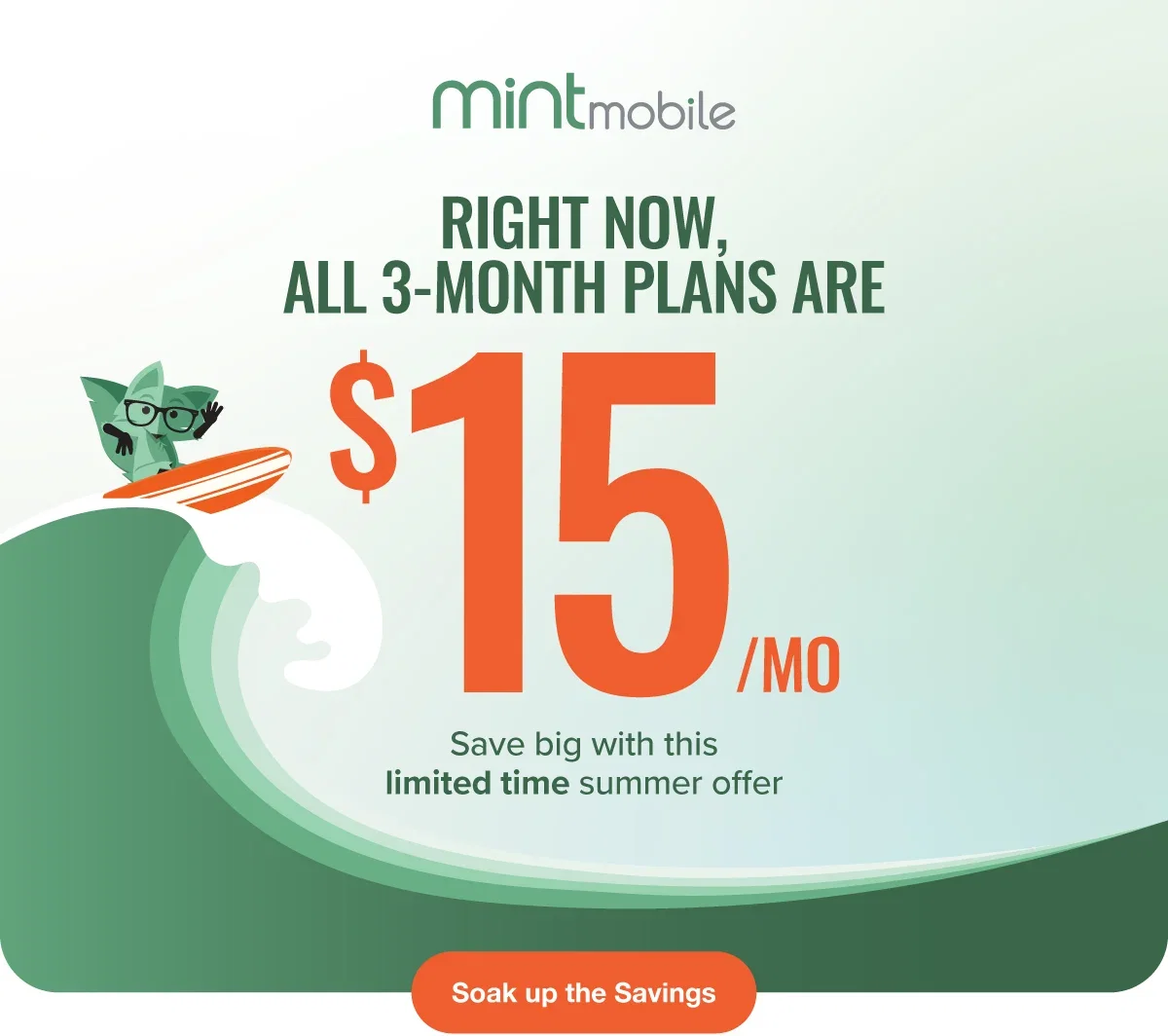 Right now, all 3-month plans are $15/mo