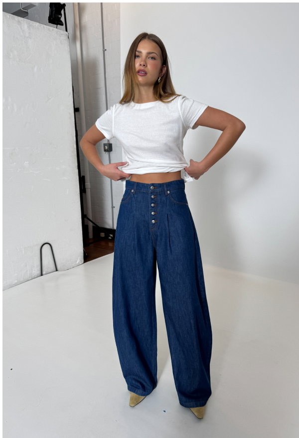 Balloon Barrel Jean - Nolita Rinse