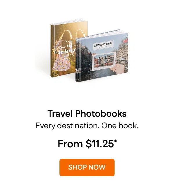 Travel Photobooks From $11.25*