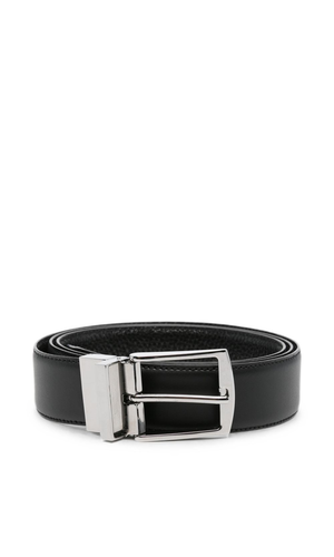 Leather reversible belt