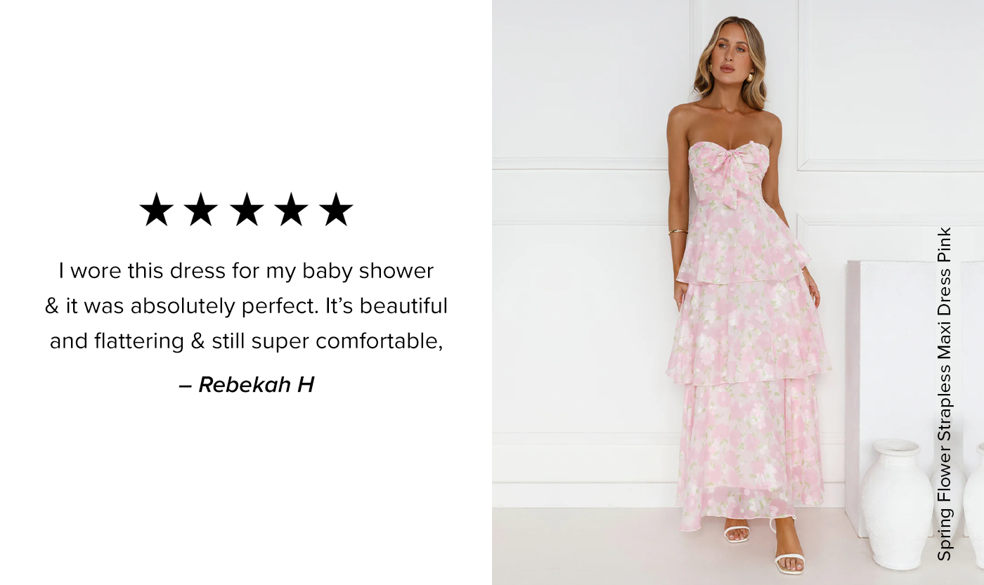Shop Spring Flower Strapless Maxi Dress