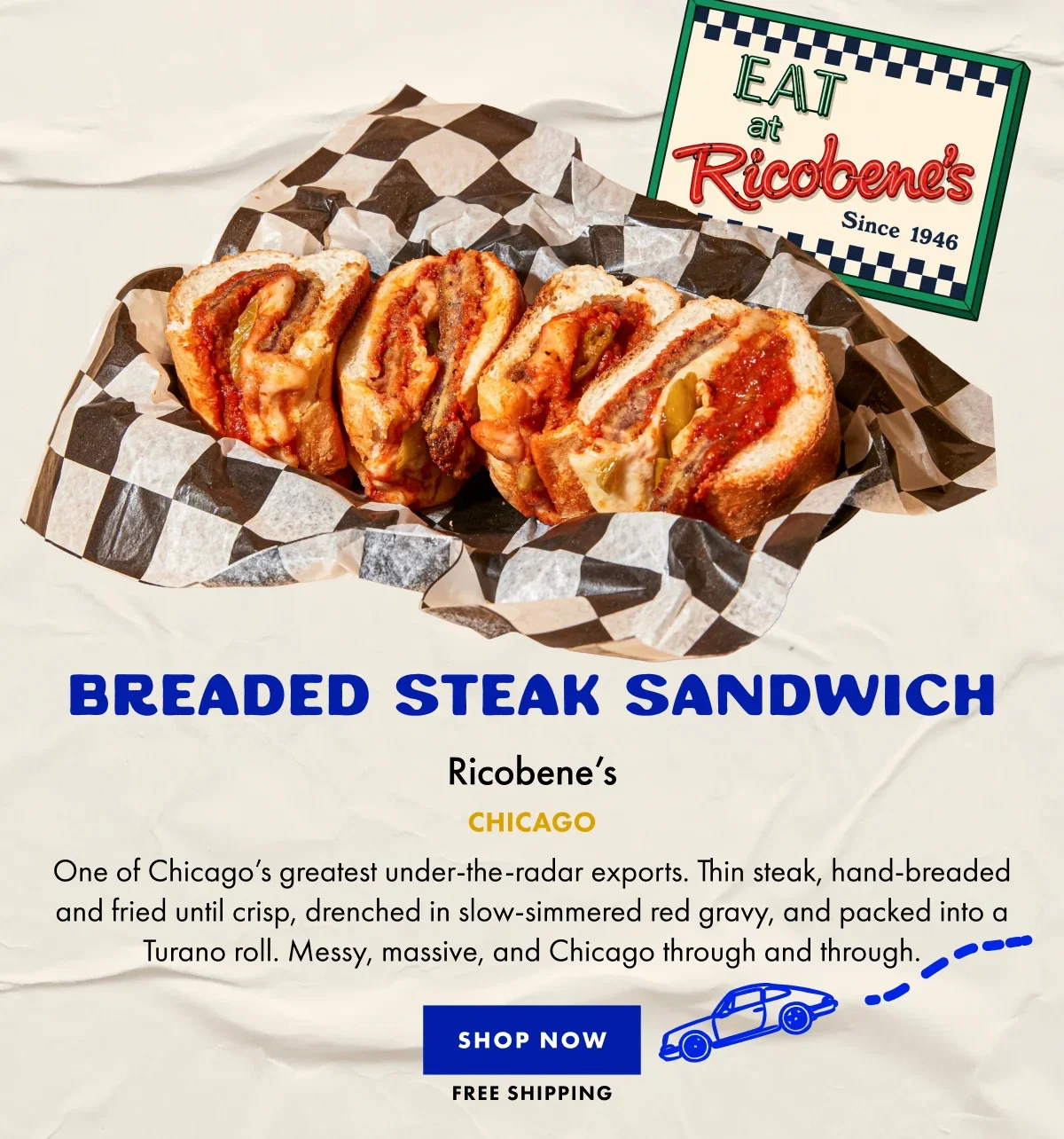 Ricobene’s Breaded Steak Sandwich