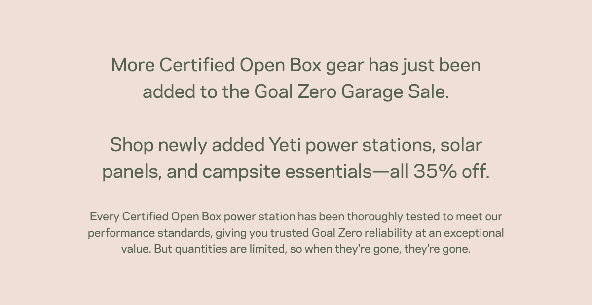 35% Open Box Power Stations